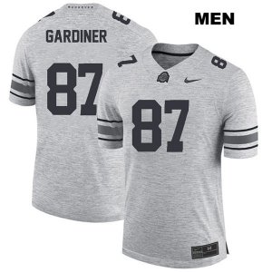 Men's NCAA Ohio State Buckeyes Ellijah Gardiner #87 College Stitched Authentic Nike Gray Football Jersey TW20M11XG